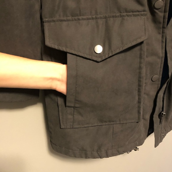 Blue Fur Lined Military Jacket- XS - Picture 3 of 5